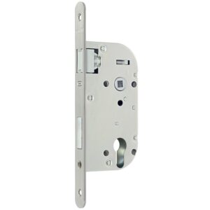 Serrure à larder à pêne magnétique coffre 145 mm entraxe 70 axe 40 mm carré de 7 mm réversible avec gâche clé I - DOM - 569444