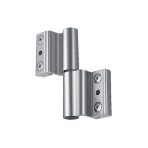 Paumelle à clamer pour porte légère ou porte-fenêtre type Venice Baby gorge européenne de 14 x 18 mm gris alu - FAPIM - 461315