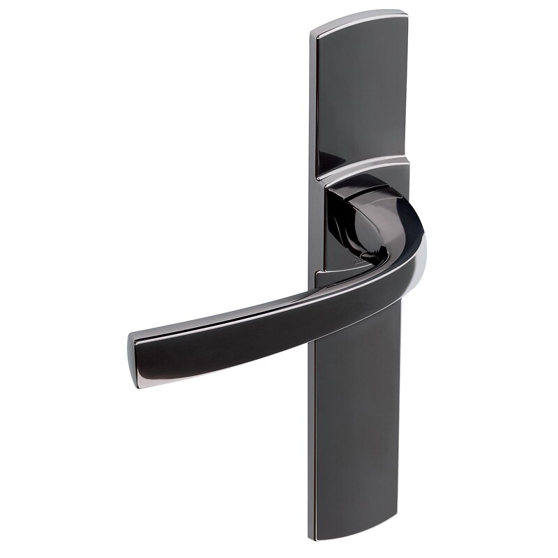 Béquille double sur plaque 195 mm ligne Muze chromé platine clé I - VACHETTE ASSA ABLOY - 195364 – Image 2