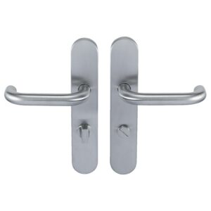 Béquille double inox sur plaque Ligne 19 type U condamnation - NORMBAU - 449387