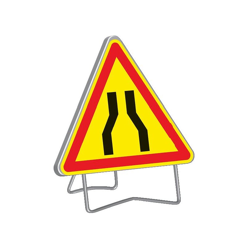 Panneau de signalisation temporaire AK5 TRAVAILLEUR rétroréfléchissant classe T1 triangle de 1m pied galvanisé - TALIAPLAST - 153932 – Image 4