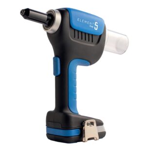 Riveteuse sur batterie ELEMENT 5 pour rivets aveugles Ø 2,4 à 5mm coffret avec 2 batteries 18V li-ion 2.0 AH et 4 nez - SCELL IT - 108236