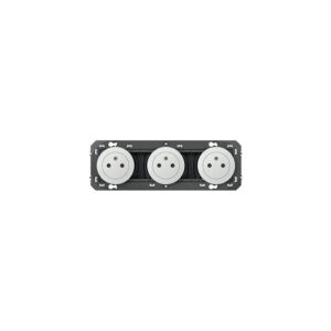 Triple prise de courant 2P+T Surface dooxie 16 A précâblé blanc - Legrand - 632983
