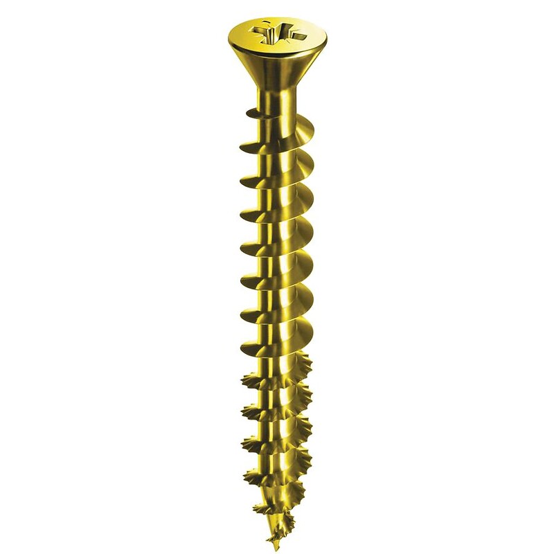 Vis à bois aggloméré tête fraisée empreinte Pozidriv acier zingué bichromaté pour charnières piano 3x15mm boites de 1000 p - SPAX - 588946