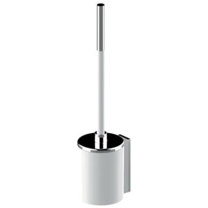Porte-balayette mural avec brosse de toilette Onyx Duo White - AKW - 632080