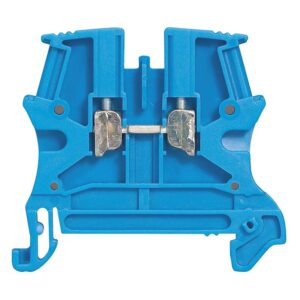 Bloc jonction Viking 3 à vis 1 jonction/1 entrée/1 sortie bleu pas 5 mm - Legrand - 359913