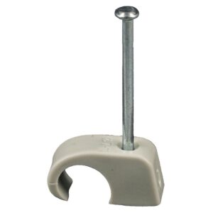 Attaches-pontets polyéthylène WKK avec clou acier trempé pour câbles diamètre 4-7 mm, boîte de 100 pièces - DON QUICHOTTE - 572874