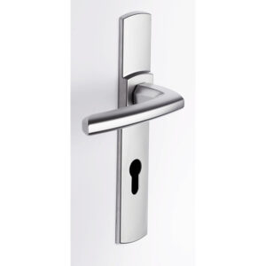 Béquille double sur plaque ligne Scult entraxe 195 mm Chromé Velours clé I - VACHETTE ASSA ABLOY - 618311