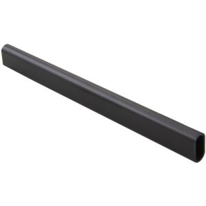 Tube de penderie en aluminium ovale, 30x14 mm, longueur 3 m finition noir - HERMETA - 607643