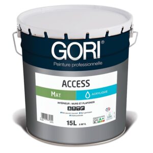 Peinture acrylique murs et plafonds GORIACCESS MAT, coloris blanc bidon de 15 litres - Gori - 613628