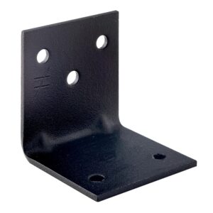 Équerre d'assemblage 40x40mm avec vis tête noire 5x35 mm, ensemble de 10 équerres et 60 vis - SIMPSON - 698734