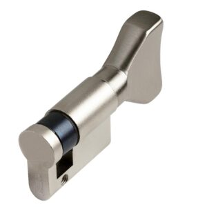 Cylindre simple à bouton laiton nickelé 60 x 10 - ISEO CITY - 513528