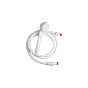 Kit de douche Dame pour hôpitaux avec douchette blanche 1 jet et flexible PVC blanc à repère rouge jetable 1,50 m - LEGALLAIS - 727411