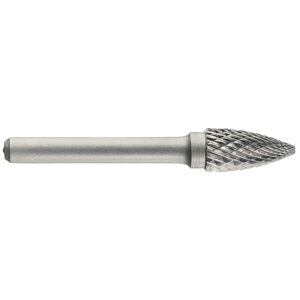 Fraise-lime carbure cylindrique ogive diamètre 8 mm, longueur totale 63 mm, longueur utile 25 mm - TIVOLY - 100452