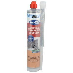 Mousse bi-composante intumescente coupe-feu pour le calfeutrement des passages de câbles cartouche de 210ml - GEB - 541395