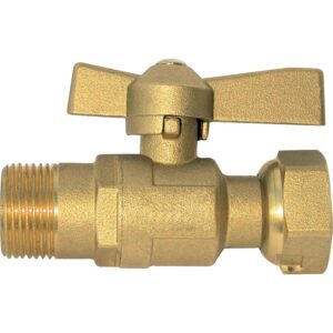 Vanne ACS avant ou après compteur avec trou de plombage écrou 20x27 mâle 26x34 - EZFITT - 752035