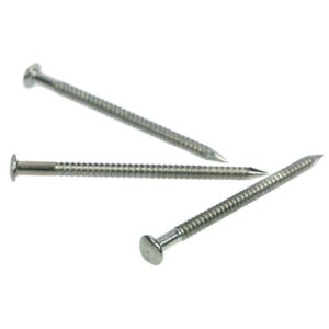 Pointes annelées tête bombée inox A4, diamètre 2,5 mm, longueur 50 mm, seau de 2 kg - DON QUICHOTTE - 505751