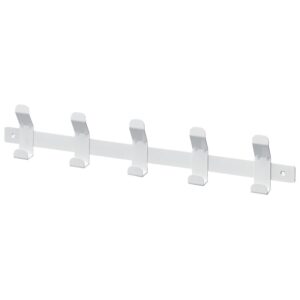 Patère sur lisse type Penfret en acier longueur 1500 mm 10 têtes blanc 9016 - LEGALLAIS - 447420