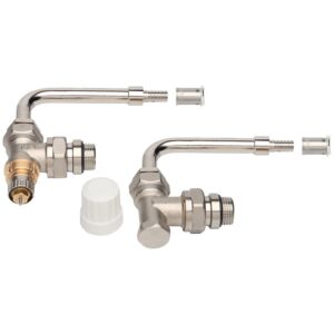 Kit hydrocablé 75 mm HC-RE. RA-IN équerre + RLV-S pour PER 16 mm, à sertir avec coude orientable - DANFOSS - 126387