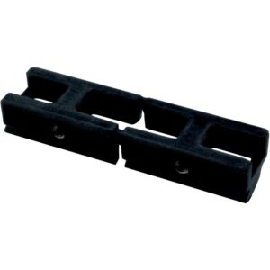 Gâche double en polyamide finition noir sécable pour profil à gorge européenne mécanisme ouvrant à la française - FAPIM - 644260