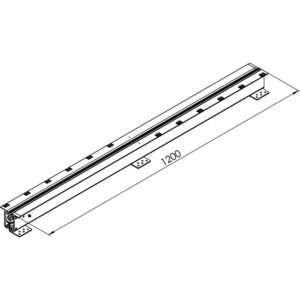 Paire de coulisses de table à ouverture synchronisée ALU 77 avec frein de blocage, L1200 mm - 4 allonges de 500 mm - Pöttker - 513045
