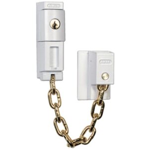 Entrebâilleur à chaine et clé coloris blanc - ABUS - 382334