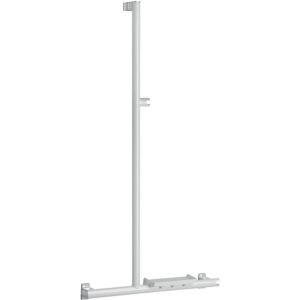 Barre de douche et d'appui modulable T ou L blanc/chromé mat - PELLET - 490932