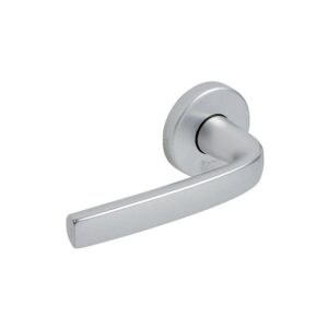 Béquille double sur rosaces ligne Logio aluminium anodisé argent bec de cane - VACHETTE ASSA ABLOY - 443388