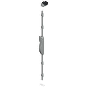 Guide de tringle pour crémone pompier Croisée DS coloris gris RAL 9006 - LA CROISÉE DS - 614146