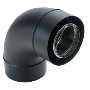 Coude Bioten 87° Ø 80/125 noir - TEN - 778660
