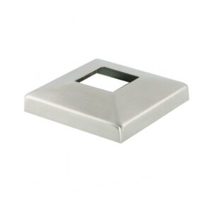 Caches pour embases de poteaux à la française carrés de 40 x 40 mm en inox 316 finition brossé GR320 livrés par 2 - Design Production - 159030