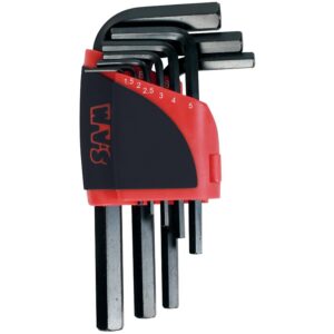 Jeux de clés mâles tête courte pour empreinte 6 pans 62 R 9 A - SAM outillage - 492688