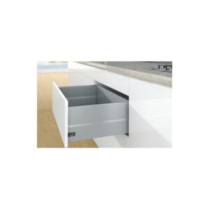 Kit complet tiroir ArciTech à casseroles avec TopSide profil H126 mm paroi arrière H250mm argenté longueur 550 mm - HETTICH - 428408