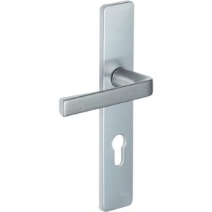 Ensembles sur grande plaque aluminium finition anodinox entraxe 195 mm clé L type Kaza - VACHETTE ASSA ABLOY - 640557