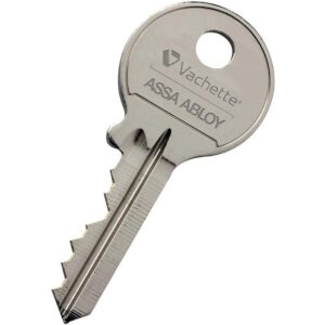 Cylindre double de sûreté 30 x 30 en laiton nickelé satiné - Profil européen s' entrouvrant sur N° L0 0533 - VACHETTE ASSA ABLOY - 642545