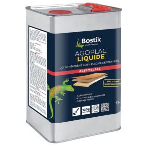 Colle contact AGOPLAC liquide bidon de 5 litres - BOSTIK - 541283