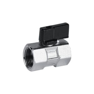 Mini vanne boisseau sphérique F/F 15x21 manette alu noire - - 752074