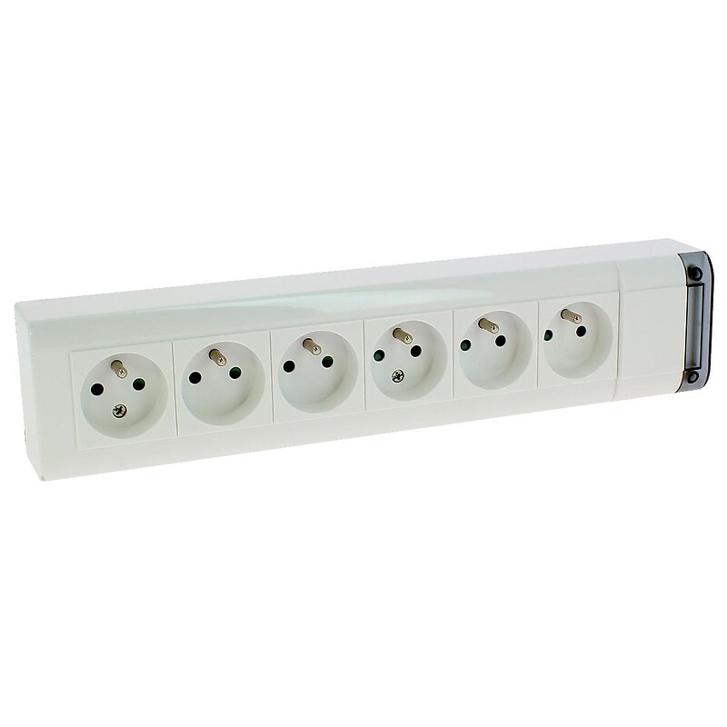 Multiprise fixable avec bloc 4 prises 2P+T sans cordon - longueur 253 mm - Legrand - 362097 – Image 3