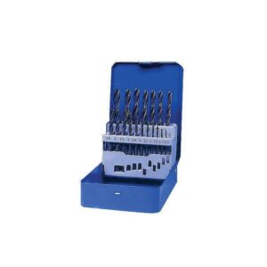 Coffret de 19 Forets laminés Acier Rapide HSS 1 à 10 mm par 1/2 - TIVOLY - 617829