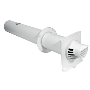 Terminal ventouse horizontal PP/PVC Rolux Condensation gaz et fioul Ø 80/125 - longueur 800 mm - UBBINK - 125799