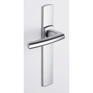 Béquille double sur plaque ligne Scult entraxe 195 mm Chromé Velours bec-de-cane - VACHETTE ASSA ABLOY - 618297