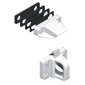 Loqueteau composite pour châssis PVC, recouvrement de 15 à 25 mm coloris blanc - LA CROISÉE DS - 383867