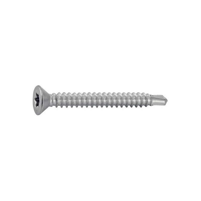 Vis autoperceuse tête fraisée empreinte Torx inox A2 filetage total pour aluminium 4,8x80mm boîte de 200 pièces - ACTON - 252928