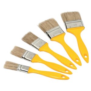 Lot de 5 pinceaux plats polypropylène - L'outil parfait - 694128