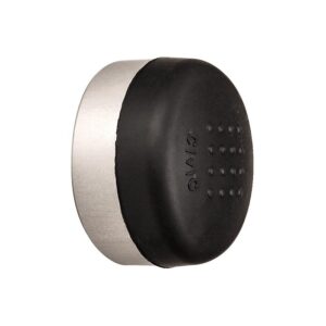 Butoir de béquille Julius base plastique grise Ø 40 mm hauteur 20 mm bouchon noir - CIVIC - 601868