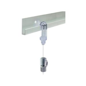 Cimaise en kit H20 - adhésif - longueur 2 m - finition blanc - avec 2 fils de suspension - CIVIC - 624388
