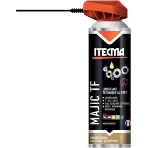 Lubrifiant de synthèse multifonctions haute température MAJIC TF au PTFE Hydrophobe et antistatique aérosol 650 ml brut/ 500 ml net - ITECMA - 615042