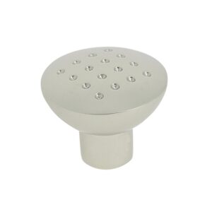 Bouton perforé zamak - finition nickelé satiné Ø 33 mm - CADAP - 623730