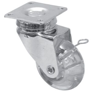 Roulette de meuble Novochrom diamètre 50mm hauteur 72mm charge 40kg sans frein avec platine 42x42mm - GUITEL HERVIEU - 505562