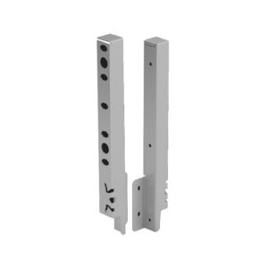 Kit de raccords de paroi arrière droit / gauche hauteur 250 mm coloris argent pour paroi arrière bois ou alu - HETTICH - 425629